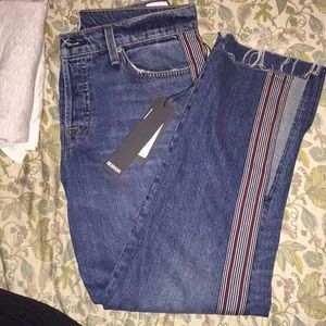 Hudson crop Riley relaxed straight denim